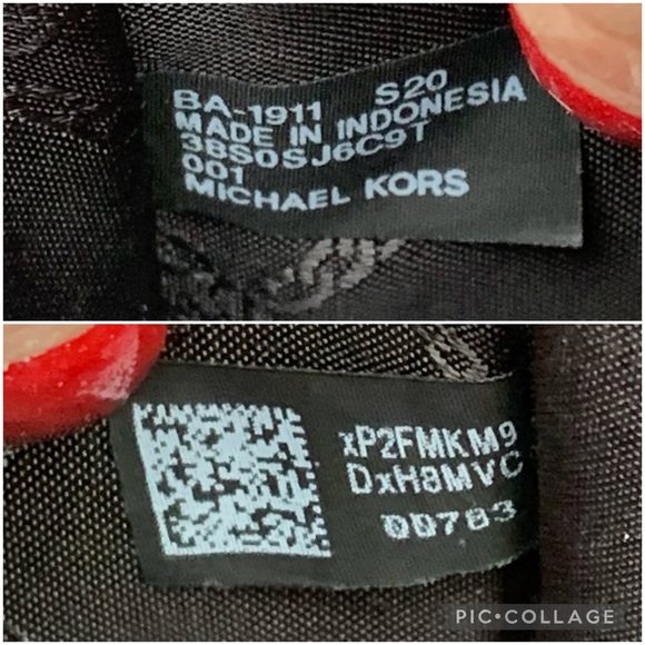 Michael Kors Jet Set East West Black Monogram Crossbody Bag Purse - Picture 15 of 16